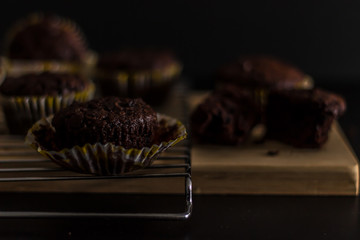 Chocolate Muffins On Grill