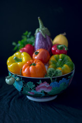 Colorful mixed vegetables