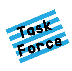 task force stamp on white