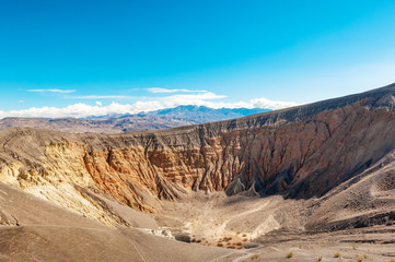 Large volcanic Ubehebe crater in Death Valley national park, California, USA