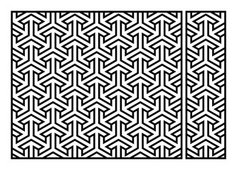 Laser cutting template. Traditional oriental pattern. Vector ornament.