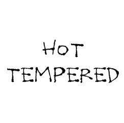 hot tempered stamp on white