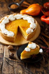 Homemade pumpkin tart