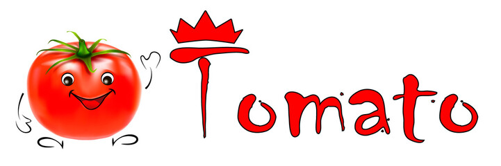 Tomato on a white background. Red tomato.100% quality or 100% natural. Print quality on a tomato.Tomato close-up.