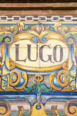 Lugo Sign; Plaza de Espana Square; Seville