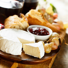 Homemade cheese platter