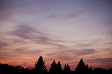 sky and clouds at sunset