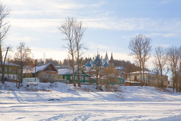 City Gorokhovets winter. Russia.