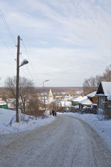 City Gorokhovets winter. Russia.
