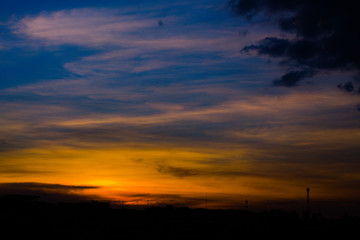 Fototapeta premium sunset in the sky