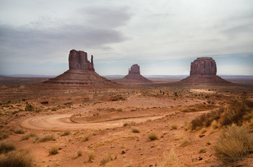 The Mittens and Merrick Butte, Monument Valley, Arizona, USA