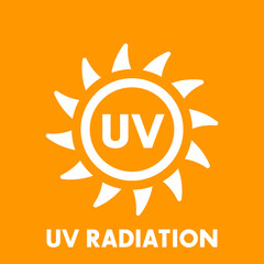 UV radiation vector sign