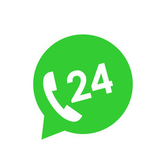 24 support service vector icon, sign