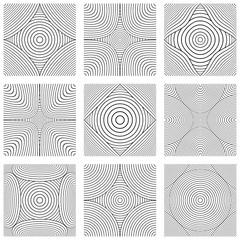 Design elements set. Abstract lines patterns.