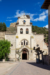 Fototapeta na wymiar Church of Santa Maria in Belorado, Province of Burgos, Castilla y Leon, Spain on the Way of St. James, Camino de Santiago