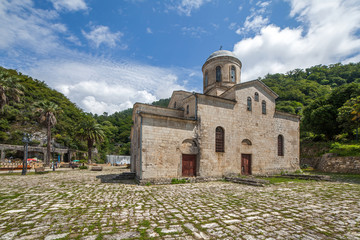 Fototapeta na wymiar Temple of Simon the Canaanite in New Athos, Abkhazia