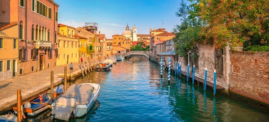 Italy beauty, typical canal street in Venice, Venezia