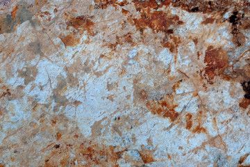 orange and blue rusty surface