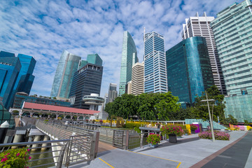 Obraz na płótnie Canvas Modern building of Singapore skyline business district