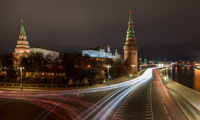 Moscow Kremlin in the winter night