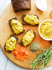 Sandwiches with pate