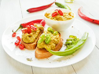 Bruschetta with pate