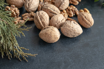 Walnuts, walnut kernels. Healthy food from walnut.