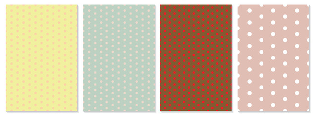 Polka dot pattern vector. Baby background.
