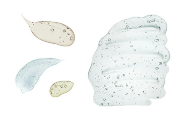 Сosmetic liquid gel white background isolated