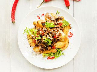 Potatoes with champignons