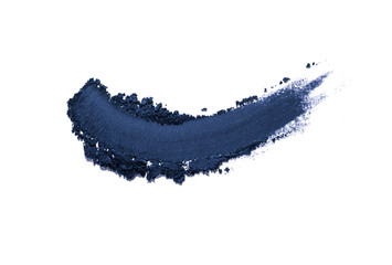 Eye shadow purple colored smudge white isolated background