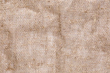 Natural Fabric linen texture background top view