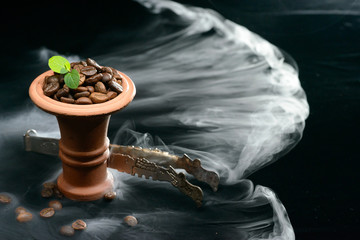 Coffee hookah smoke