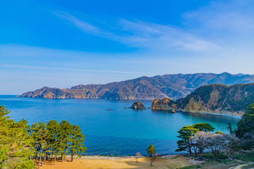 黄金崎公園からの景色　静岡県賀茂郡西伊豆町