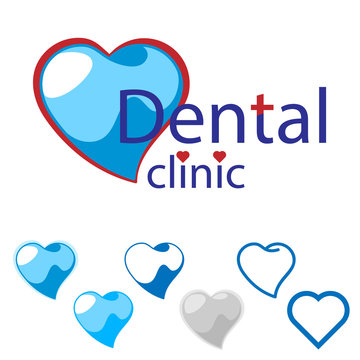 Vector image of dental clinic on white background