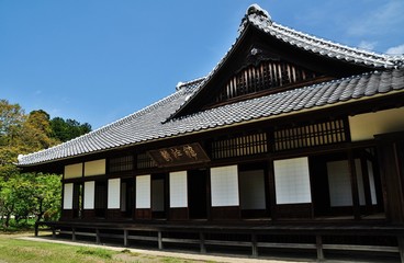 Fototapeta na wymiar Exterior view of Kodokan, Mito, Ibaraki, Japan