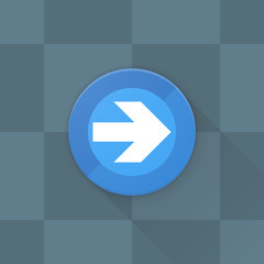 Right Arrow Sign Adaptive icon Material Design illustration