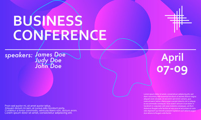 Business conference invitation design template