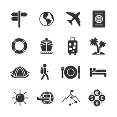 Vector set of travel icons.
