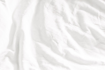 Close up of bedding sheets with copy space.