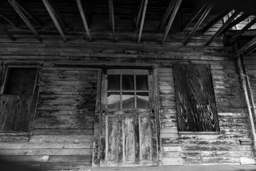 Door of abandoned building