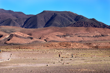 Atacama desert mountains with people