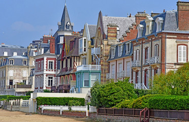Trouville, France - august 18 2016 : picturesque city in summer