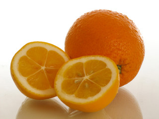 Orange and lemon rich taste and health