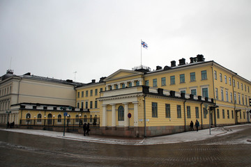 Fototapeta premium Monumental architecture of Helsinki old town, Finland