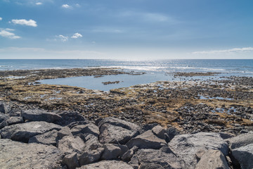 Atlintik Küste mit Felsen aus Lava 