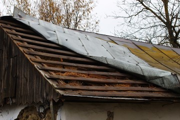 House after storm or hurricane