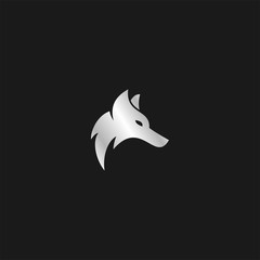 shiny masculine abstract alpha wolf head electronic  gaming vector logo design