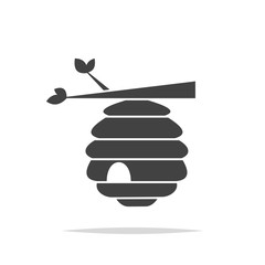 Honey bee nest icon vector