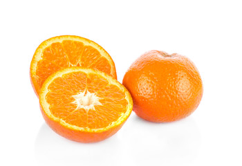 orange slice isolated on white background